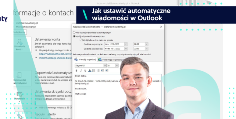Jak ustawić autoresponder w Outlooku? 